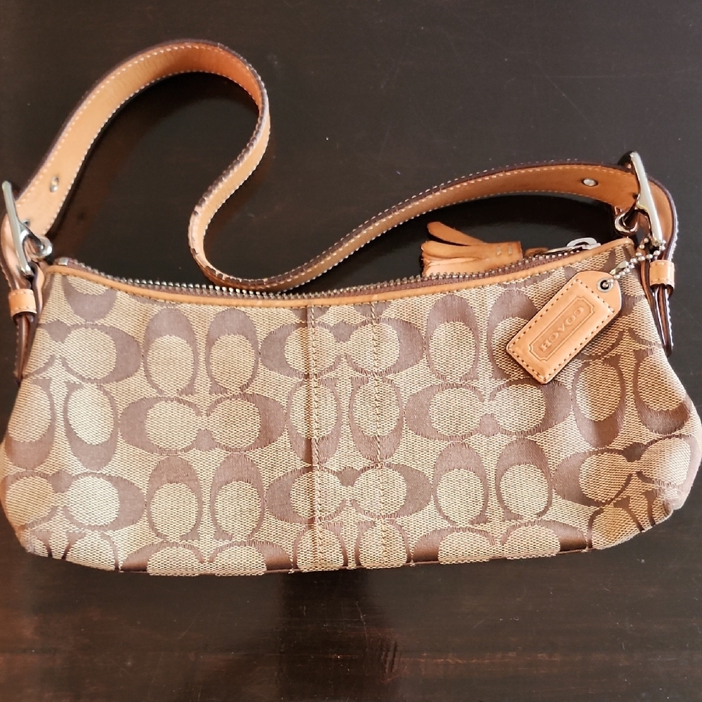 Coach Brown Signature Shoulder Bag